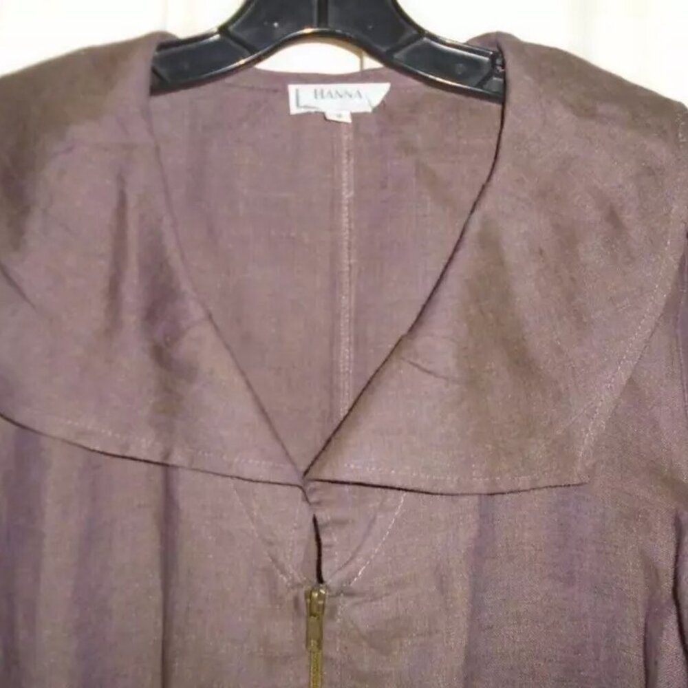 HANNA for La Journee ARTSY Lagenlook Jacket  Fabulous Fit Brown    Size  2